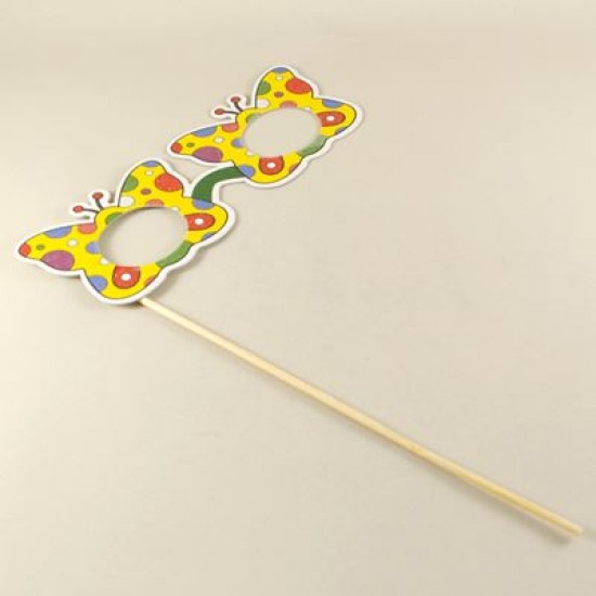 Rengarenk Kelebek Simli Konuşma Balonlu Gözlük