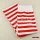 Kırmızı Beyaz Çizgili Diz Üstü Yetişkin Parti Çorabı