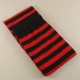 Kırmızı Siyah Çizgili Diz Üstü Yetişkin Parti Çorabı