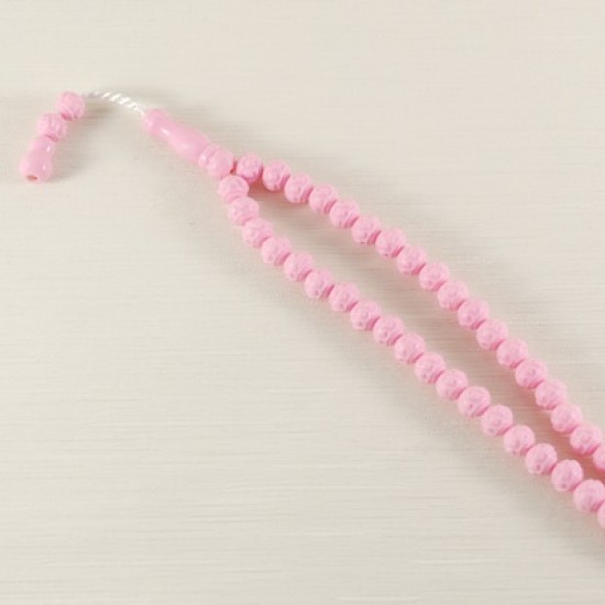 Pembe Gül Kokulu Tesbih Kalp Kutulu