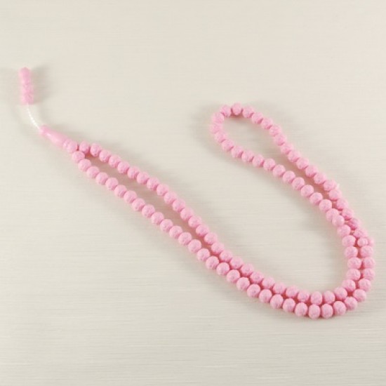 Pembe Gül Kokulu Tesbih Kalp Kutulu