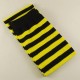 Sarı Siyah Çizgili Diz Üstü Yetişkin Parti Çorabı