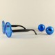 Mavi Renk Yuvarlak Disko Topu Küpeli Parti Gözlüğü