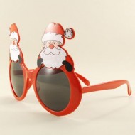 Noel Baba Temalı Kırmızı Yılbaşı Parti Gözlüğü