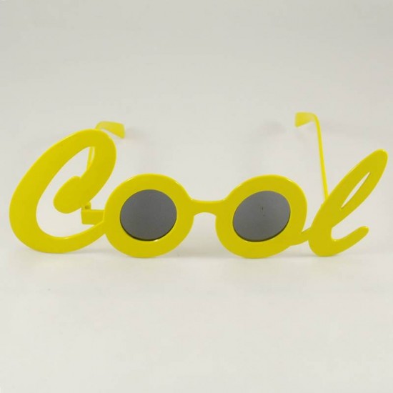 Cool Yazılı Sarı Parti Gözlüğü