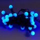 Top Şeklinde Mavi Yanan Led Yılbaşı Işıkları 50 Adet Işık 5 Metre