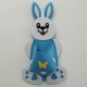 Tavşan Şeklinde Önü Kese Mavi Keçe Kapı Süsü 21.5x41.5 cm
