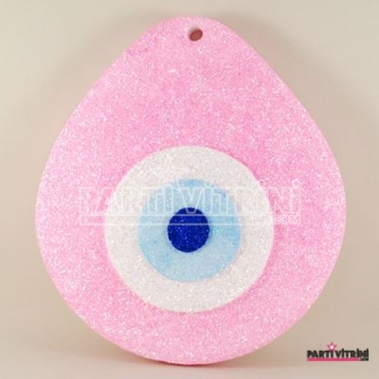 Strafor Nazar Boncuğu Pembe Büyük Boy 22x20 Cm