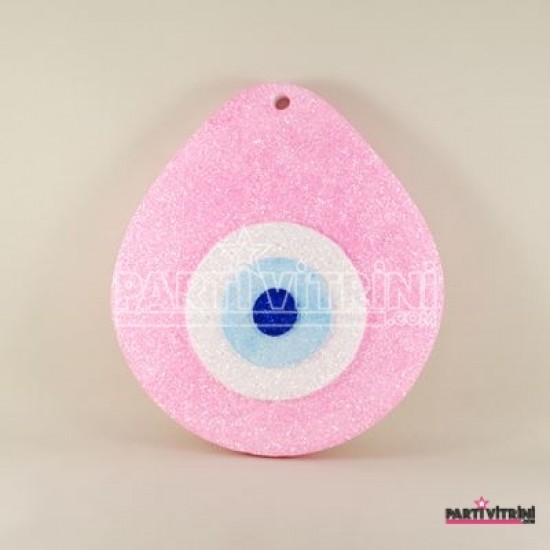 Strafor Nazar Boncuğu Pembe Küçük Boy 15x13 Cm