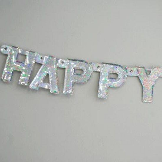 Happy Birthday Yazılı Parlak Parti Kapı Süsü