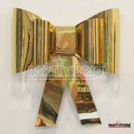 Büyük Altın Renk Simli Fiyonk Parti Kapı Süsü