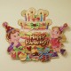 Happy Birthday Pastalı Üç Boyutlu Kapı Süsü 43X30 Cm