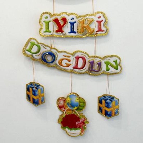 İyiki Doğdun Üç Boyutlu Parti Kapı Süsü