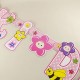İyiki Doğdun Yazılı Çiçekli Pembe Kız Bebek Parti Kapı Süsü 155 Cm