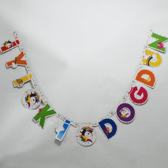 Unicorn İyiki Doğdun Uzar Kapı Ve Tavan Süsü