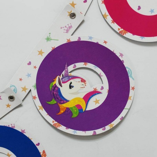 Unicorn İyiki Doğdun Uzar Kapı Ve Tavan Süsü