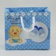 Erkek Bebek Resimli Mavi Karton Çanta 11X11 Cm 10 Adet