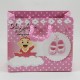 Kız Bebek Resimli Pembe Karton Çanta 11X11 Cm 10 Adet
