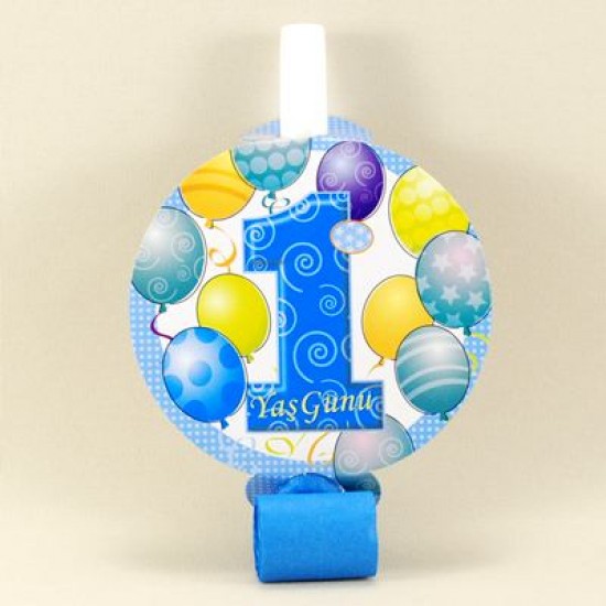 1 Yaş Mavi Düdüklü Kaynana Dili Seti 6 lı