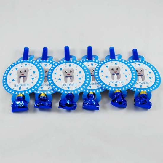 Diş Buğdayı Partisi Erkek Bebek Düdüklü Kaynana Dili Seti 6 lı