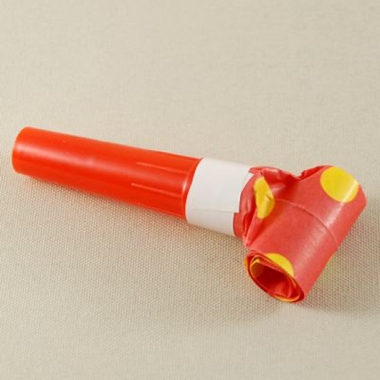 Kırmızı Puantiyeli Düdüklü Kaynana Dili Seti 6 lı