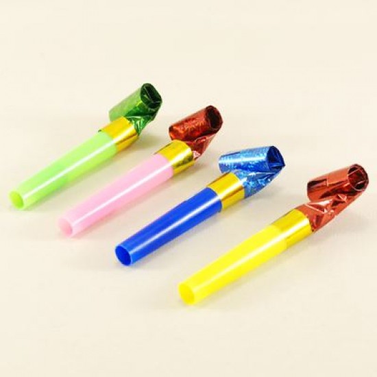 Renkli Kısa Düdüklü Kaynana Dili Seti 10 lu