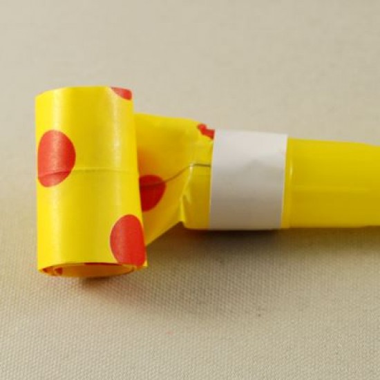 Sarı Puantiyeli Düdüklü Kaynana Dili Seti 6 lı