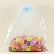 Organze Mavi Tül Kese 12 Cm X 17 Cm 10 Adet