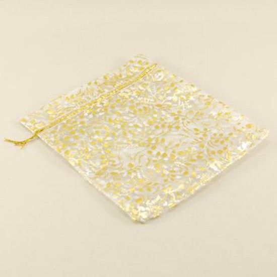 Organze Şeffaf Desenli Kese 10 Cm X 12 Cm 10 Adet
