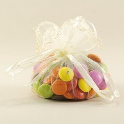 Paraşüt Organze Taşlı Krem 26 Cm 10 Adet