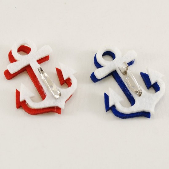 Denizci Temalı Keçe 3 Boyutlu Çapa Parti Rozeti