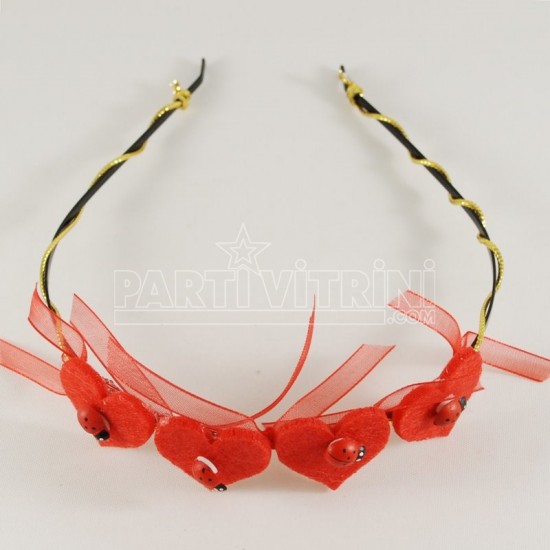 Kalpli Ve Uğur Böceği Aksesuarlı Parti Tacı