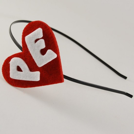 Kişiye Özel Keçe Kalpli Ve İsim Baş Harfli Taç