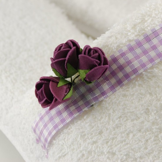 Mor Temalı Taç-Kapı Süsü-Terlik Lohusa Seti