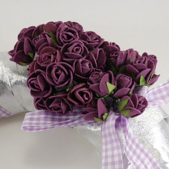 Mor Temalı Taç-Kapı Süsü-Terlik Lohusa Seti