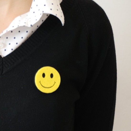 Smile Gülen Yüz Keçe Parti Rozeti