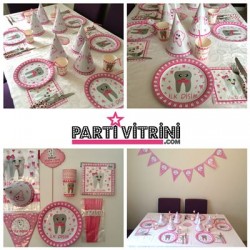 Kız Bebek Diş Buğdayı Parti Seti