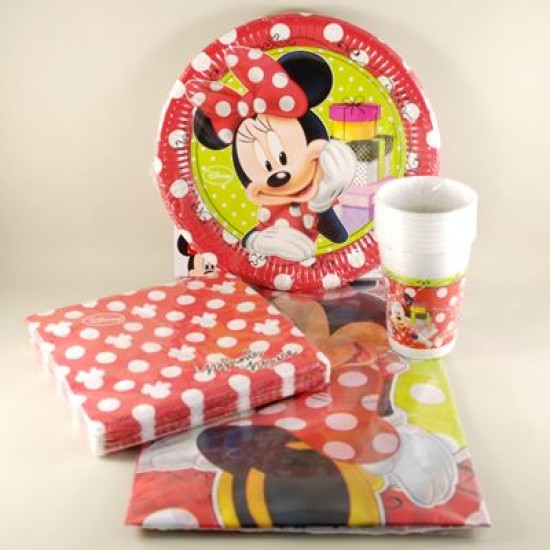 Minnie Mouse Hediye Paketi Temalı Konsept Parti Seti