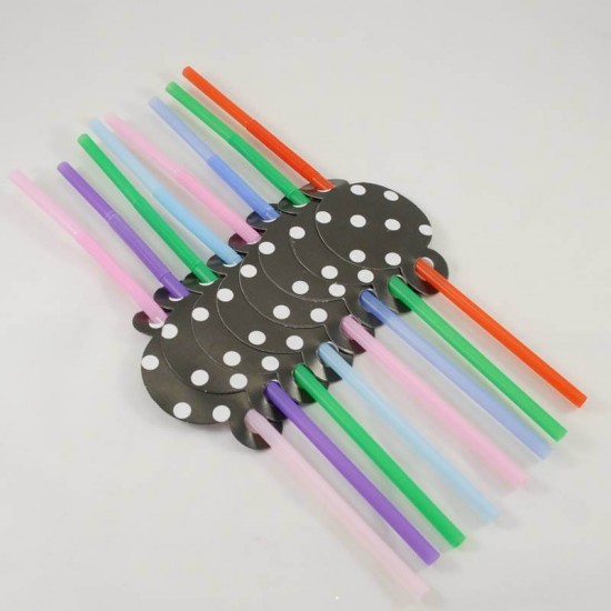 Siyah Puantiyeli Parti Sofra Seti 8 Kişilik