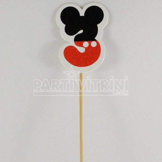 3 Yaş Mickey Mouse Doğum Günü Konuşma Balonu