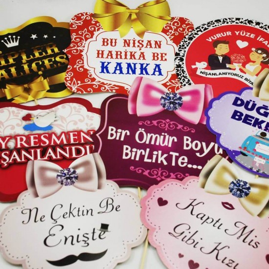 Nişan Konuşma Balonu Seti 10 Adet