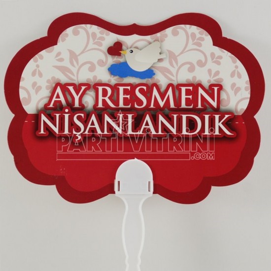 Ay Resmen Nişanlandık Kuşlu Konuşma Balonu