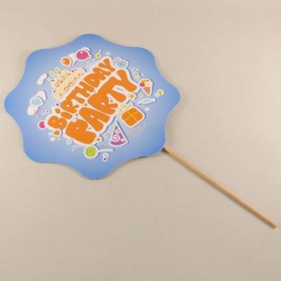 Birthday Party Mavi Eğlenceli Konuşma Balonu