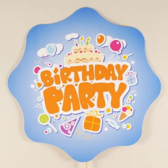 Birthday Party Mavi Eğlenceli Konuşma Balonu