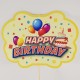 Happy Birthday Sarı Balonlu Konuşma Balonu