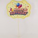 Happy Birthday Sarı Balonlu Konuşma Balonu