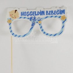 Hoşgeldin Bebeğim Mavi Gözlük Konuşma Balonu
