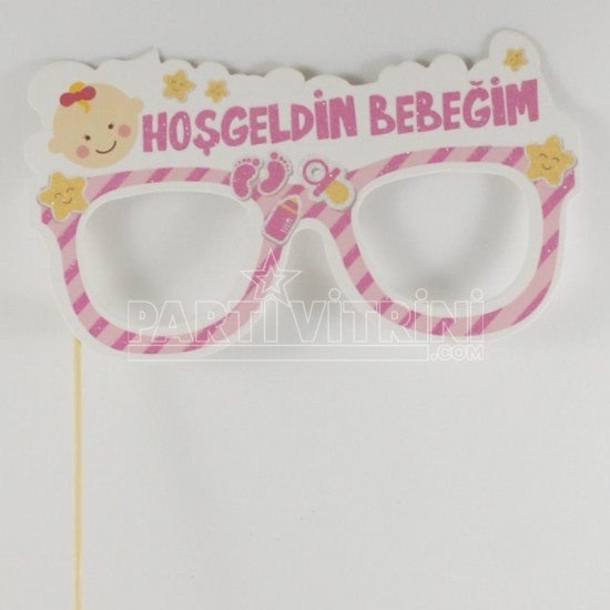 Hoşgeldin Bebeğim Pembe Gözlük Konuşma Balonu