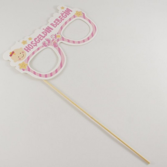 Hoşgeldin Bebeğim Pembe Gözlük Konuşma Balonu