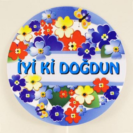 İyiki Doğdun Çiçekli Konuşma Balonu